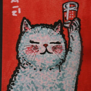 Japanese-inspired cat art